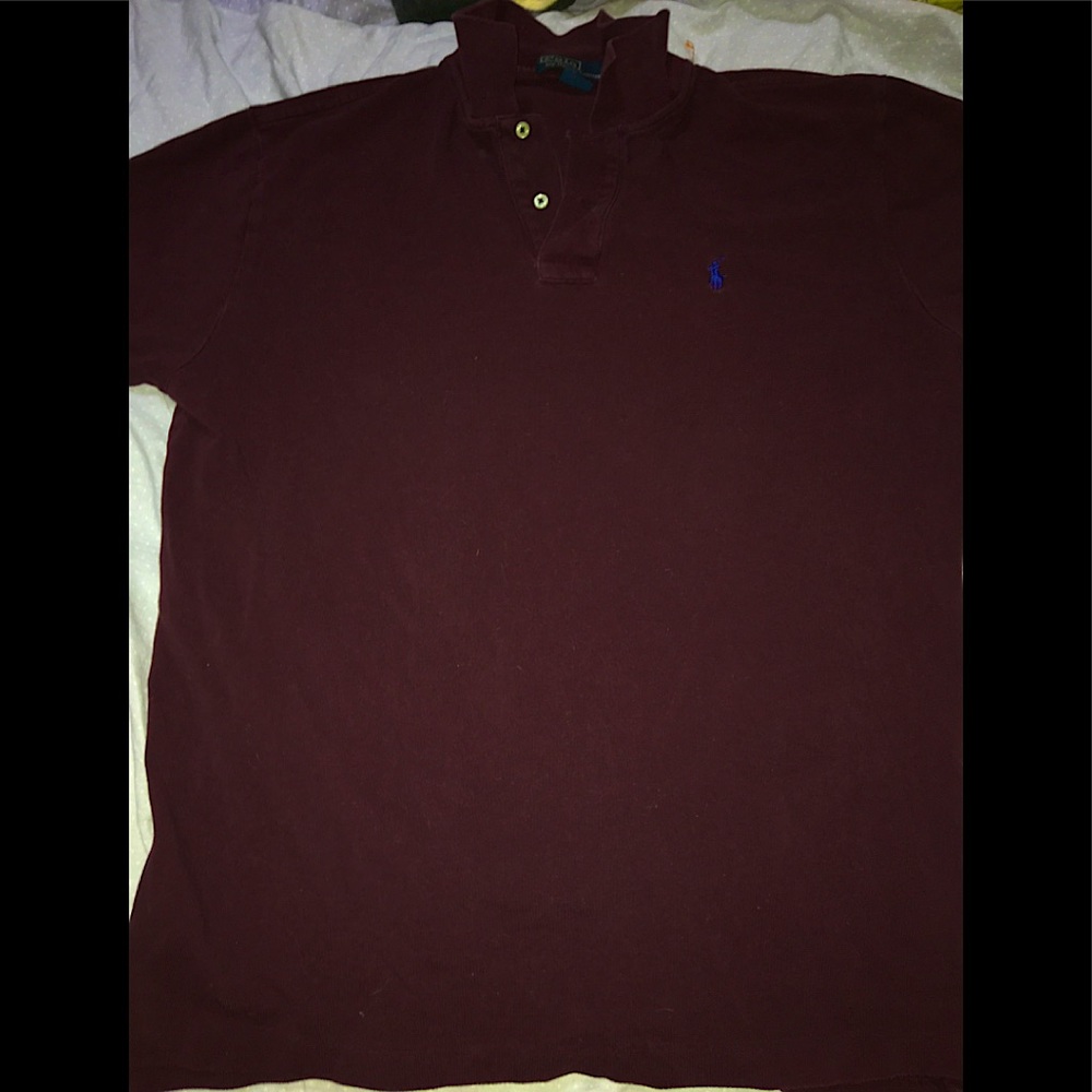 3/$22Maroon polo Ralph Lauren top shirt large